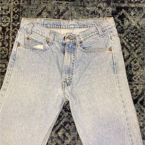 Vintage Orange Tab Levi’s 505. Light wash. Made in USA